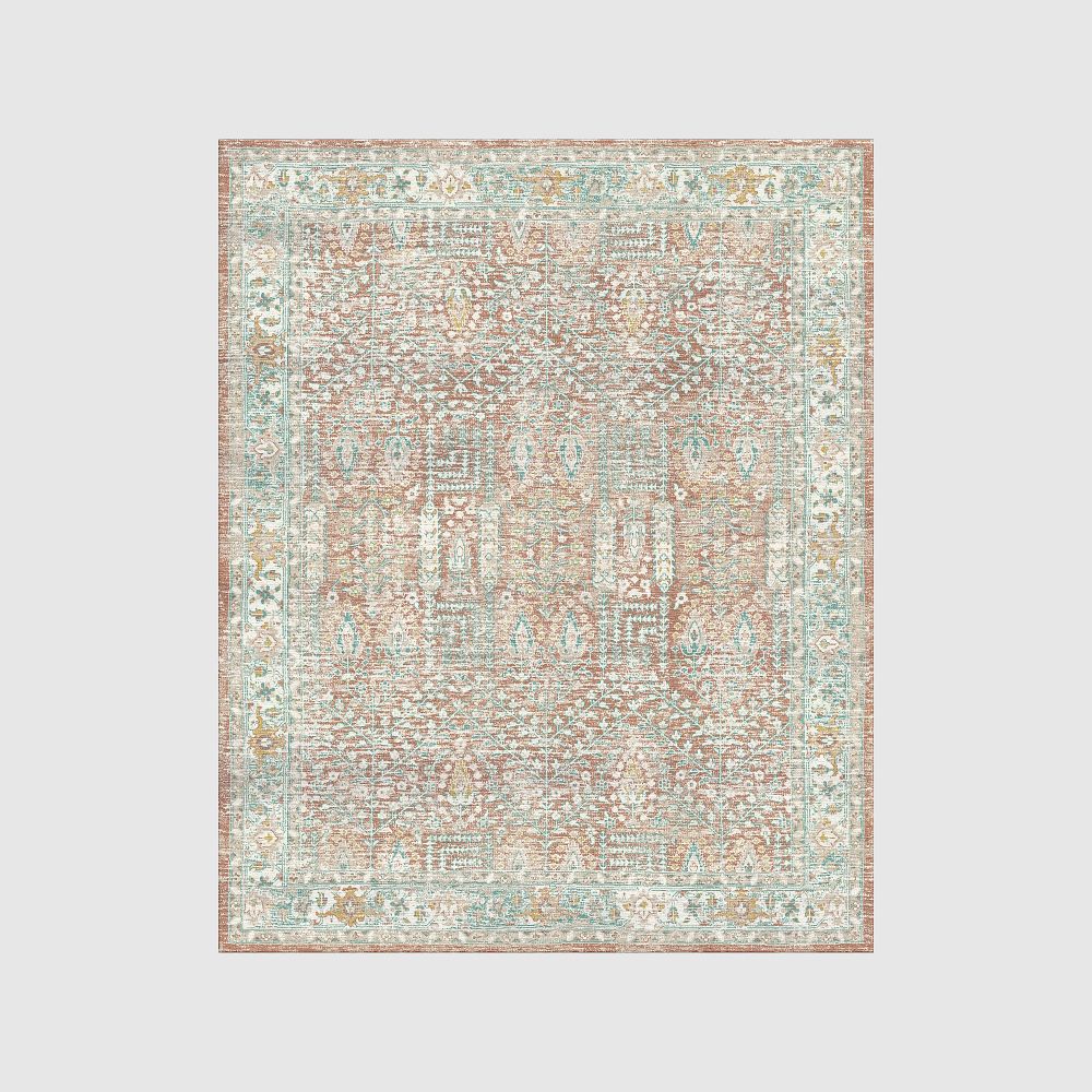 Handwoven Rug | 5' x 8' | Pink Stone