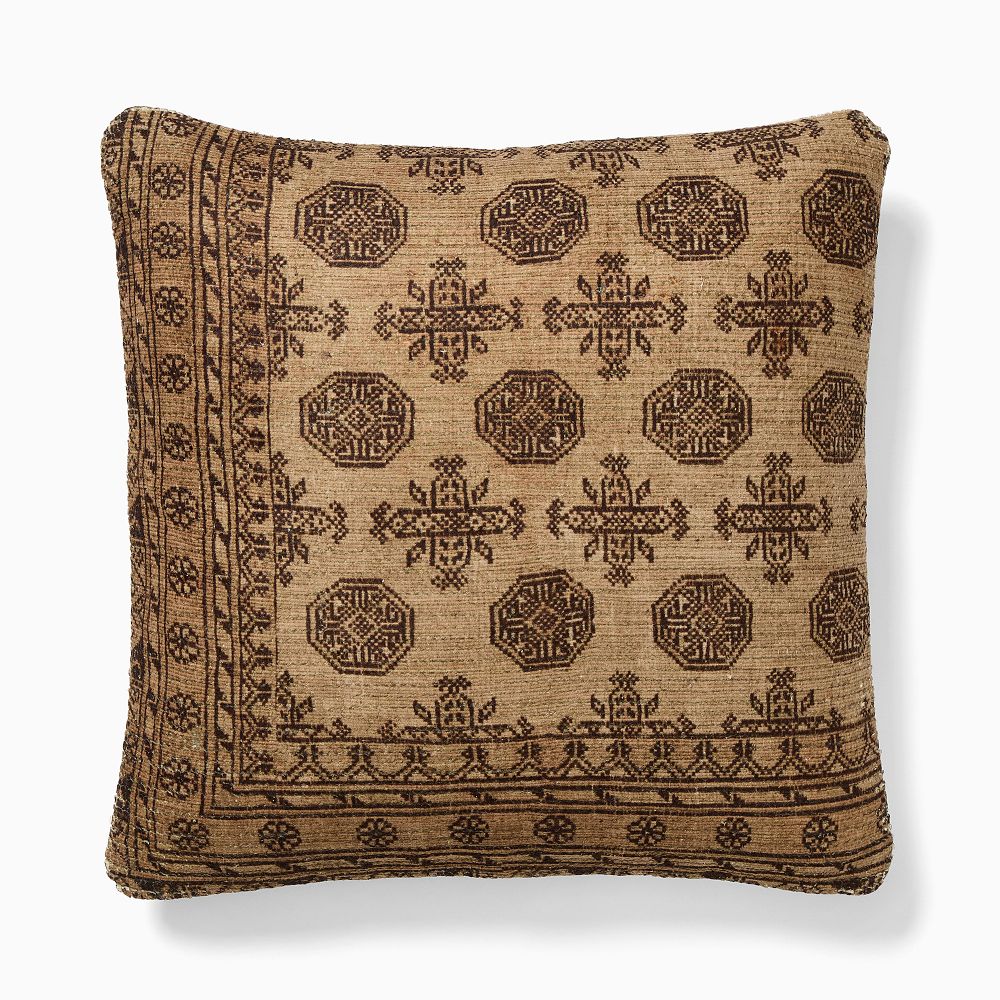 Karima Pillow Cover - 20X20, Cumin + Feather Down Insert