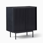 Open Box: Slatted Bar Cabinet (32") - Black