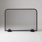 Open Box: Deco Metal Fireplace Screen, Large (50"W x 35"H) - Black