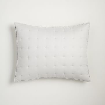 European Flax Linen Tack Stitch Shams