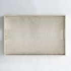 Chip & Dent: Lacquer Wood Rectangle Tray, 18x28, Silver