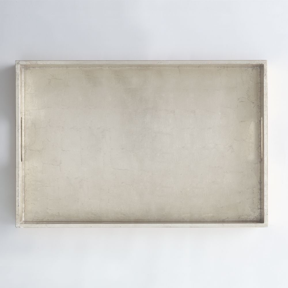 Lacquer Wood Trays (18" x 28") - 18x28, Silver