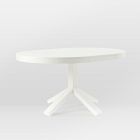 Open Box: Poppy 42-60 Extendable Dining Table, Round, White