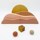 Maple Shade Desert Sunrise Landscape Bookends