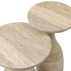 Two nesting tables from side perspective