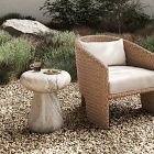 Alvarez Round Marble Outdoor Side Table (17")