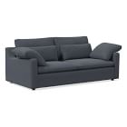 Open Box: Harmony Swoop Arm 82" Sofa, Down Blend, Graphite, Performance Distressed Velvet, Concealed Supports