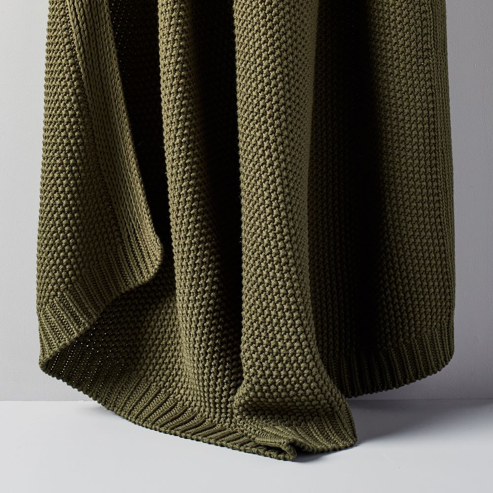 Cotton Knit Throw