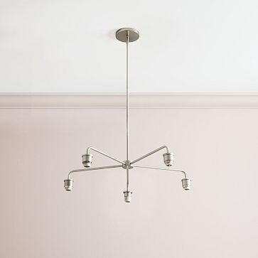 5-Light Chandelier - Polished Nickel