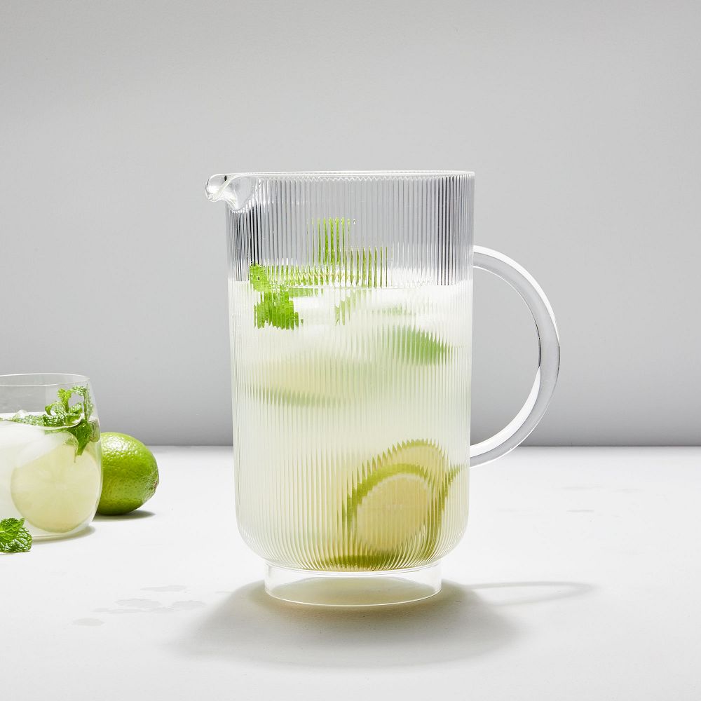Fluted Acrylic Pitcher - Clear