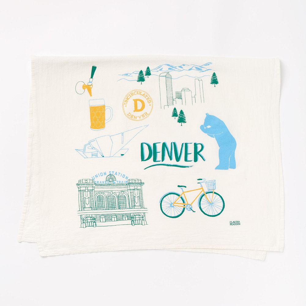 Claudia Pearson City Tea Towels - Denver