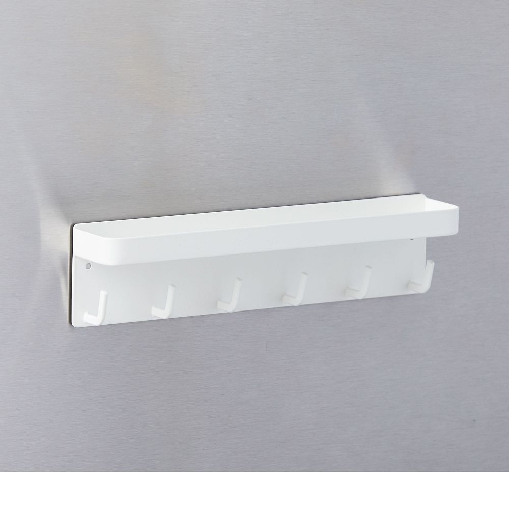 Magnet Key Hook Tray, White