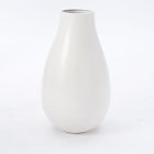 Open Box: Pure White Ceramic Vase, Oversized Organic