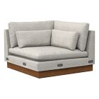 Open Box: Harmony XL Corner, Down Blend, Performance Chenille Tweed, Storm Gray, Dark Walnut