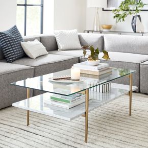 WEST ELM Art Display Coffee Table テーブル Mid-Century Art Display Coffee Table | Modern Living Room