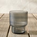 Fluted Acrylic Short Drinking Glass Sets