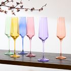 Estelle Colored Glass Champagne Flute (Set of 6)