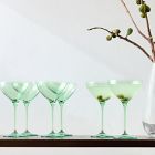 Estelle Colored Glass Martini Glass (Set of 6)