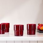 Essential Stacking Drinking Red Glass