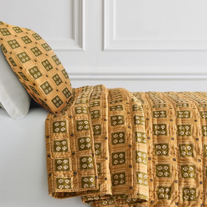 Pierce & Ward Floral Grid Quilt