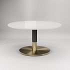 Orbit Restaurant Extra Large Round Dining Table - Quartz
