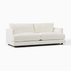 An off-white/ivory sofa with two cushions, photographed on a white background.