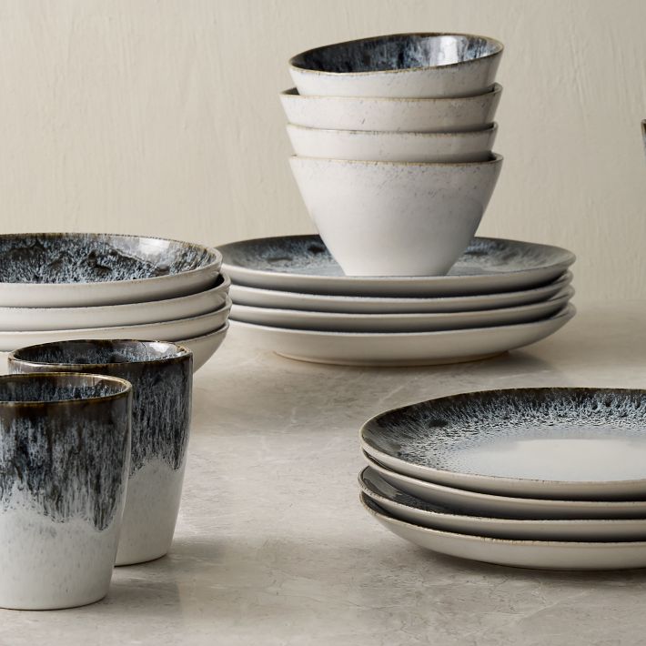 Reactive Glaze Stoneware Dinnerware (Set of 16) West Elm