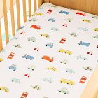 Organic Carpool Critters Crib Fitted Sheet