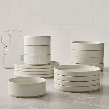 Straight-Sided Stoneware 16-Piece Dinnerware Set