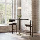 Orbit Restaurant Square Bar Table &ndash; Porcelain w/ Protective Metal Bumper