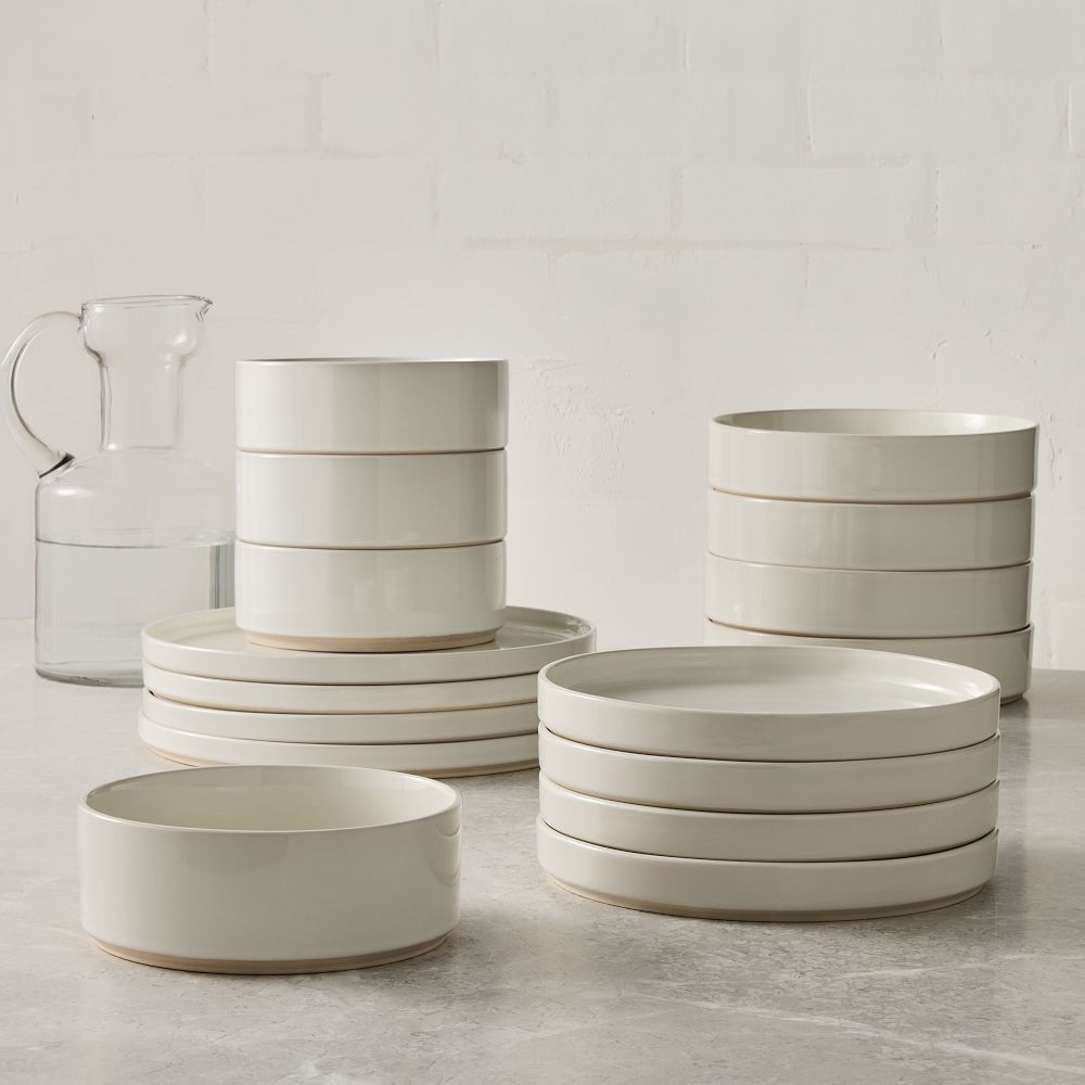 Straight-Sided Stoneware Dinnerware (Set of 16)