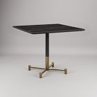 Branch Restaurant Square Dining Table - Porcelain w/ Protective Metal Bumper