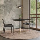 Branch Restaurant Round Dining Table - Porcelain w/ Protective Metal Bumper