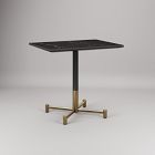 Branch Restaurant Rectangle Dining Table - Porcelain w/ Protective Metal Bumper