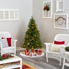 Pre-Lit Faux Sun Valley Fir Christmas Tree (5'&ndash;6')