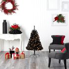 Pre-Lit Faux Black Christmas Tree (4'&ndash;6')