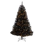 Pre-Lit Faux Black Christmas Tree (4'&ndash;6')