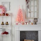 Pre-Lit Faux Pink Christmas Tree (3'&ndash;7')