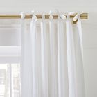 European Flax Linen Curtain w/ Tie Top
