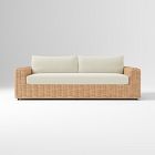 Westport Outdoor Sofa Cushion Cover, 84", Crosshatch Weave,
 Alabaster