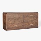 Finlo Burled Wood 6-Drawer Dresser (68")