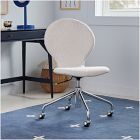 Scoop Upholstered Rolling Desk Chair