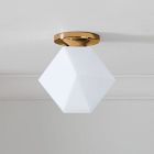 Sculptural Faceted Flush Mount
