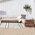 Santa Fe Slatted Outdoor 4-Piece L-Shaped Sectional (125")