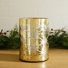 Celeste Cut Glass Hurricanes