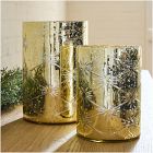 Celeste Cut Glass Hurricanes