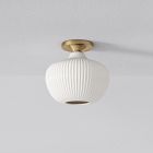 Sculptural Ribbed Flush Mount