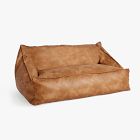 Open Box: Modern Lounger Double Wide Caramel Vegan Leather