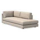 Open Box: Build Your Own Haven Sectional, Right Arm Bumper Chaise - Performance Distressed Velvet Sand